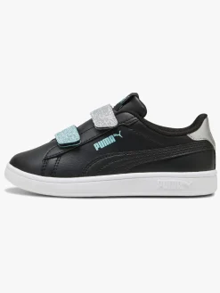 Børn Puma Sneakers-Smash 3.0 Glitter Velcro V PS Sneakers, Sort