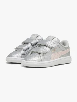 Børn Puma Sneakers-Smash 3.0 Glitz Glam V Infant Sneakers, Glacial Gray/Frosty Pink