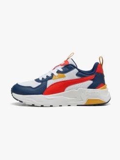 Børn Puma Sneakers-Trinity Lite Jr Sneakers, White/Fierce Red/Persian Blue