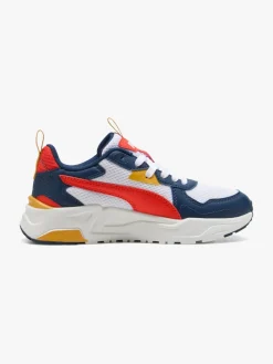Børn Puma Sneakers-Trinity Lite Jr Sneakers, White/Fierce Red/Persian Blue