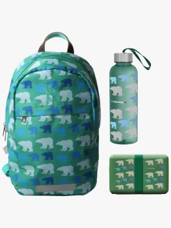 Tasker|PureNorway Pure Norway Rygsæk Isbjørn, Skolestartssæt, Grøn