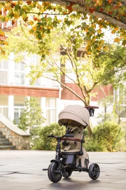 Cykler|Qplay Comfo Max Sammenklappelig Trehjulet Cykel, Coffee Brun