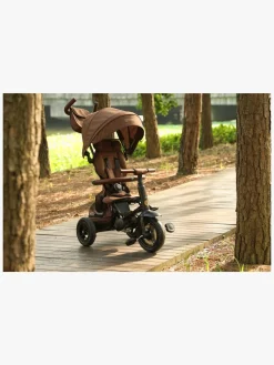 Cykler|Qplay Rito Delux 6-i-1 Sammenklappelig Trehjulet Cykel, Brun