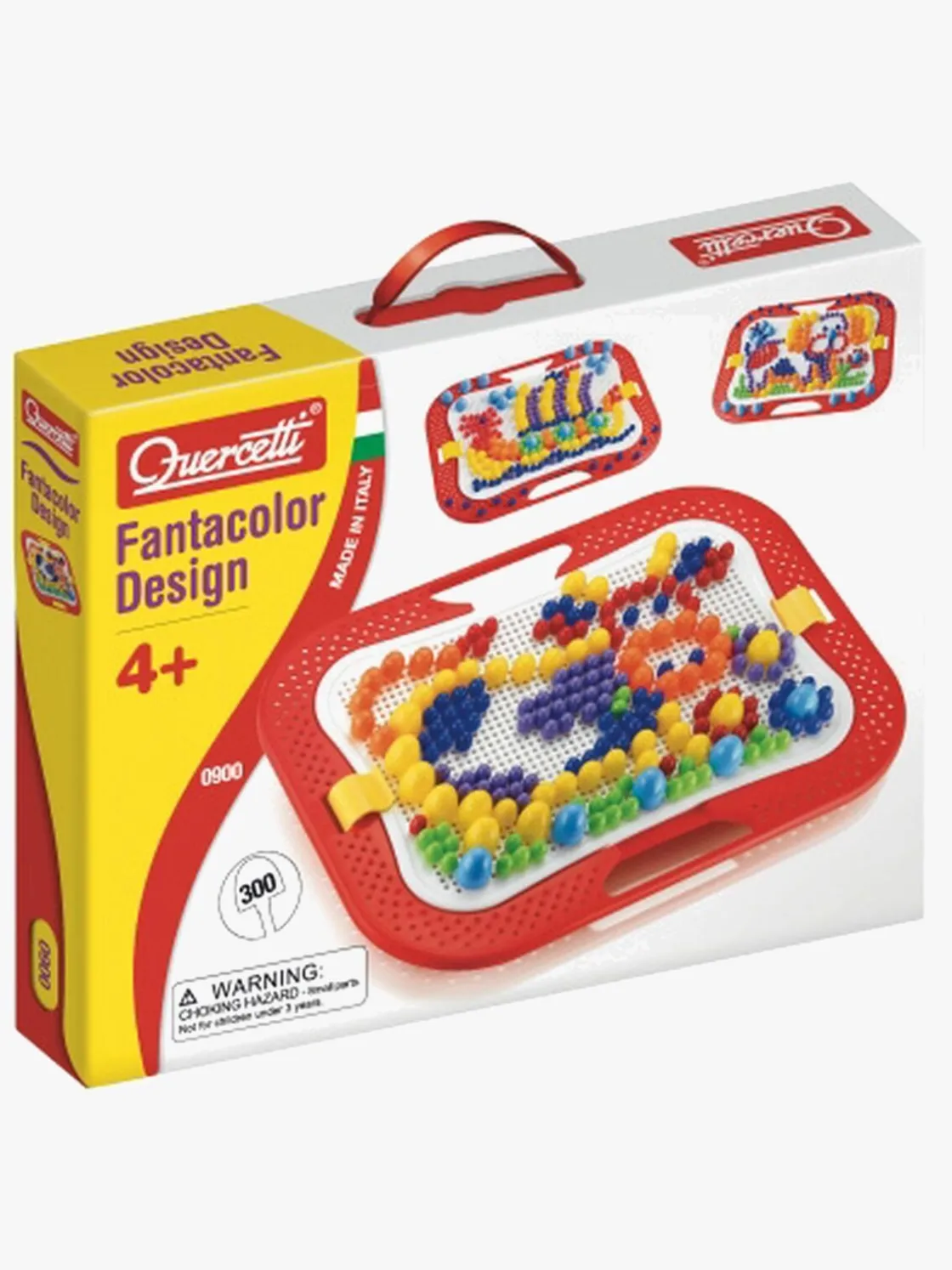 Kreativt Legetøj|Quercetti Fantacolor Bærbar Pegetavle med 300 Stifter