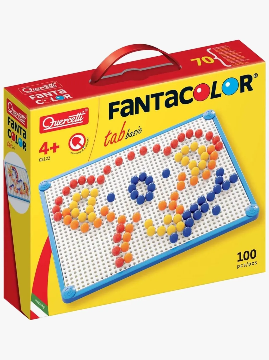 Kreativt Legetøj|Quercetti Fantacolor Pegart Tavle 100 Stk.