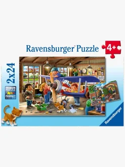 Ravensburger Spil & Puslespil-Airplane & Train Repairs Puslespil 2x24 Brikker