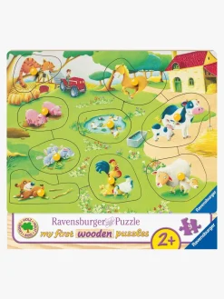 Spil & Puslespil|Ravensburger Knoppuslespil Bondegård 9 Brikker
