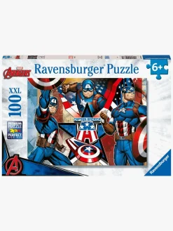 Spil & Puslespil|Ravensburger Marvel Avengers Captain America XXL Puslespil 100 Brikker
