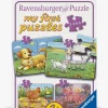 Ravensburger Spil & Puslespil-My First Puzzles Puslespil Bondegårdsdyr 4-i-1