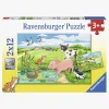 Spil & Puslespil|Ravensburger Puslespil Baby Bondegårdsdyr 2x12 Brikker