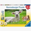 Spil & Puslespil|Ravensburger Puslespil Bondegårdsdyr 2x12 Brikker