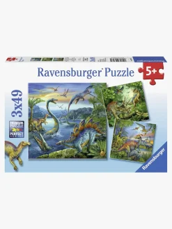Ravensburger Spil & Puslespil-Puslespil Dinosaurer 3x49 Brikker