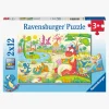 Spil & Puslespil|Ravensburger Puslespil Dinosaur 2x12 Brikker