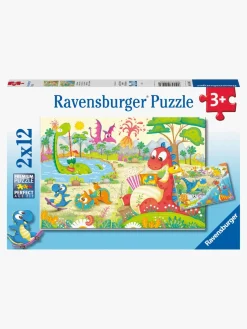 Spil & Puslespil|Ravensburger Puslespil Dinosaur 2x12 Brikker
