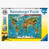 Spil & Puslespil|Ravensburger Puslespil Dyrenes Verden 300 Brikker