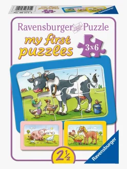 Ravensburger Spil & Puslespil-Puslespil Dyrevenner 3x6 Brikker