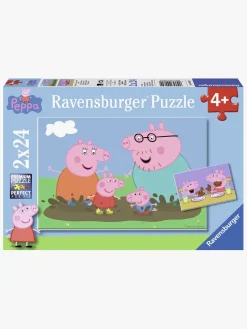 Spil & Puslespil|PeppaPig Ravensburger Puslespil Gurli Gris Familieliv 2x24