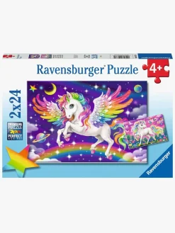 Ravensburger Spil & Puslespil-Puslespil Unicorn & Pegasus 2x24 Brikker