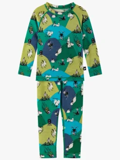 Undertøj|Uldtøj|Reima Mumitroldene Trivsam Skiundertøj, Enchanted Green