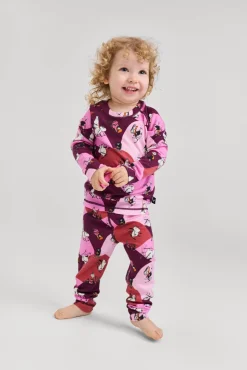 Børn Reima Undertøj|Uldtøj-Mumitroldene Trivsam Skiundertøj, Rose Pink