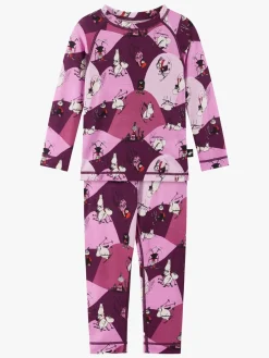 Børn Reima Undertøj|Uldtøj-Mumitroldene Trivsam Skiundertøj, Rose Pink