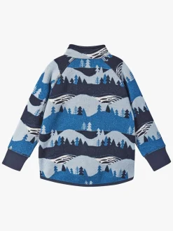 Børn Reima Fleecetøj-Ornament Fleecetrøje, Soft Navy