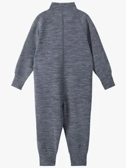 Børn Reima Heldragter|Uldtøj-Parvin Ulddragt, Grey Melange