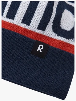 Tilbehør|Vintertøj|Reima Taasko Hue, Navy Blå/Rød/Hvid