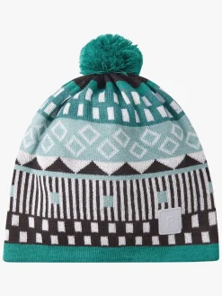 Tilbehør|Vintertøj|Reima Tipla Hue, Green Lake Grøn/Hvid/Sort