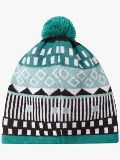 Tilbehør|Vintertøj|Reima Tipla Hue, Green Lake Grøn/Hvid/Sort