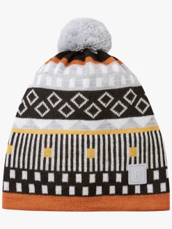 Tilbehør|Vintertøj|Reima Tipla Hue, Grey Melange Grå/Brun/Hvid