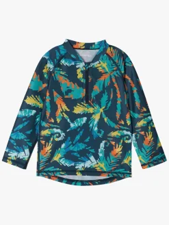 Uv & Strand|Reima Tuvalu UV-Trøje UPF 50+, Navy Blå/Grøn/Flerfarvet