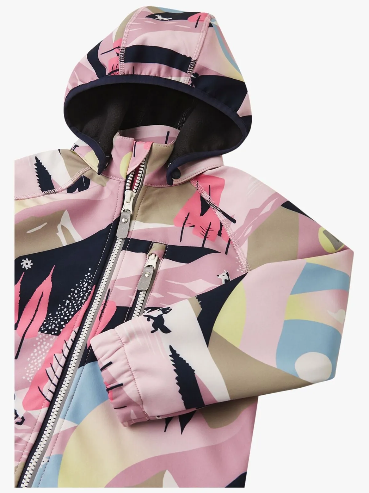 Børn Reima Overtøj-Vantti Softshelljakke, Grey Pink