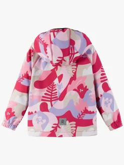 Overtøj|Reima Vantti Softshelljakke Mønstret, Bright Berry Lyserød