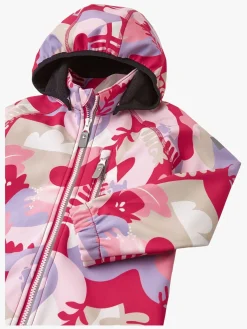 Overtøj|Reima Vantti Softshelljakke Mønstret, Bright Berry Lyserød