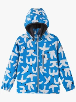 Overtøj|Reima Vantti Softshelljakke, Cool Blue Blå/Hvid