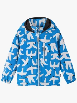 Overtøj|Reima Vantti Softshelljakke, Cool Blue Blå/Hvid