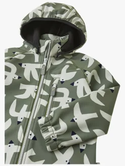 Overtøj|Reima Vantti Softshelljakke, Greyish Green Grøn/Hvid