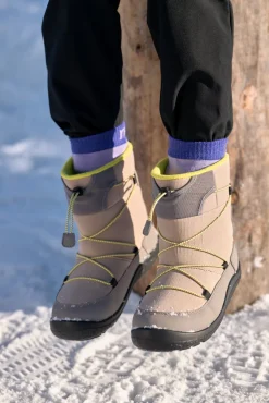 Barfodssko|Reima tec Ensilumi Barefoot Jr Vinterstøvler, Earthy Beige