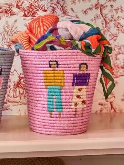 Opbevaring|Rice Opbevaringskurv, Pink Lyserød