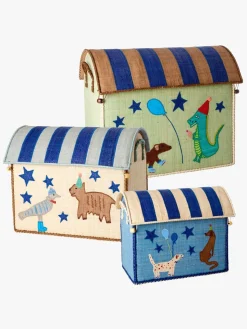 Opbevaring|Rice Opbevaringskurve Festdyr 3-i-1, Blå Flerfarvet