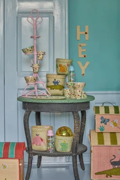 Opbevaring|Rice Sommerfugl Opbevaringstaske, Lyserød/Grøn