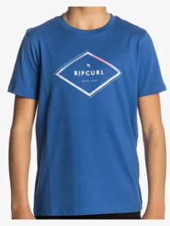 Børn RipCurl Overdele-Rip Curl Diamond Wilko SS Tee T-shirt, Turkish Sea