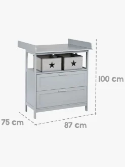Pusleborde|Roba Hamburg Puslekommode inkl. Adapter, Taupe Grå