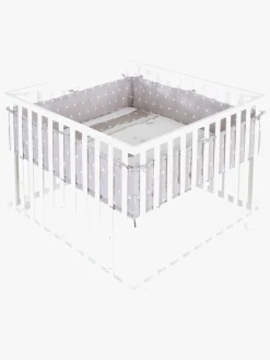 Roba Sikkerhed-Kravlegård med Hjul & Sengehest, Indian Bears White