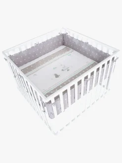 Roba Sikkerhed-Kravlegård med Hjul & Sengehest, Indian Bears White