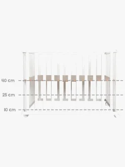 Roba Sikkerhed-Kravlegård med Hjul & Sengehest, Indian Bears White