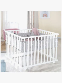 Roba Sikkerhed-Kravlegård med Hjul & Sengehest, Indian Bears White