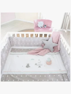 Roba Sikkerhed-Kravlegård med Hjul & Sengehest, Indian Bears White