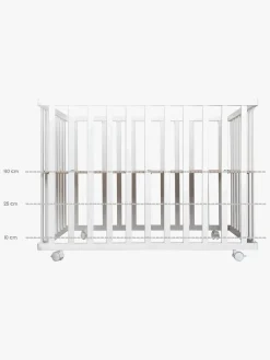 Roba Sikkerhed-Kravlegård med Hjul & Sengehest, Adam & Owl White
